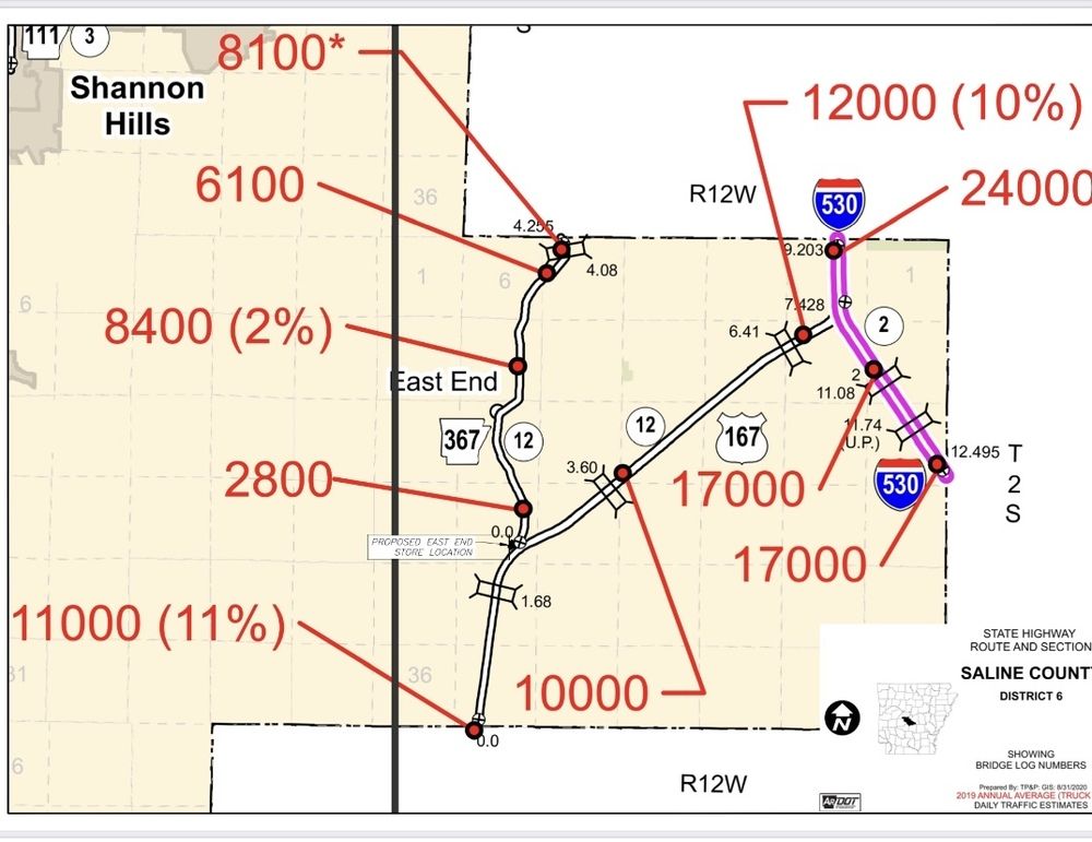 US 167 and Arch Street Pike : US 167 and Arch Street Pike , Hensley, AR 72065